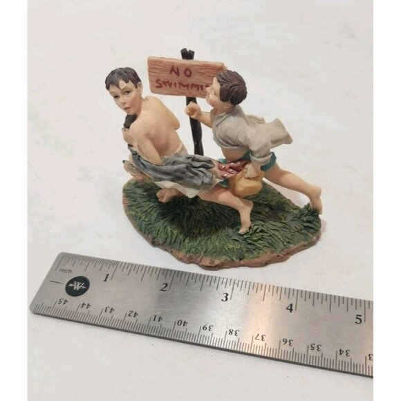 Vtg Dave Grossman Norman Rockwell No Swimming Figurine 1998 - Picture 8 of 9